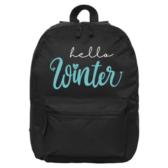 Hello Winter Cute Holiday 16 in Basic Backpack