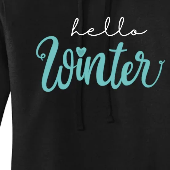 Hello Winter Cute Holiday Women's Pullover Hoodie