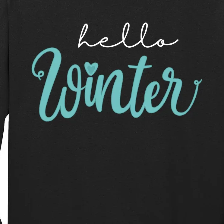 Hello Winter Cute Holiday Tall Long Sleeve T-Shirt