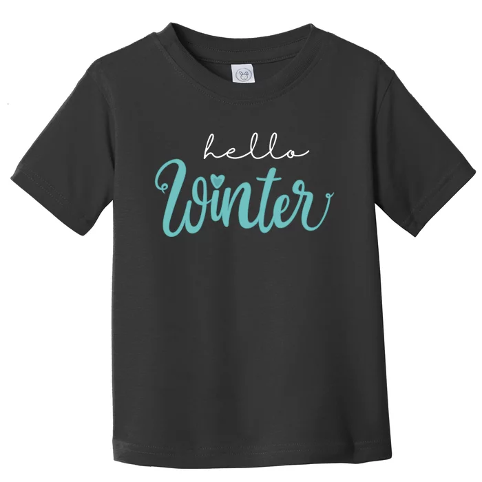 Hello Winter Cute Holiday Toddler T-Shirt