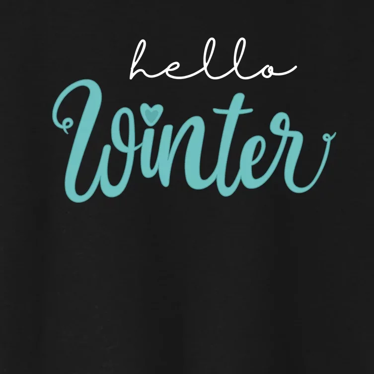 Hello Winter Cute Holiday Women's Crop Top Tee