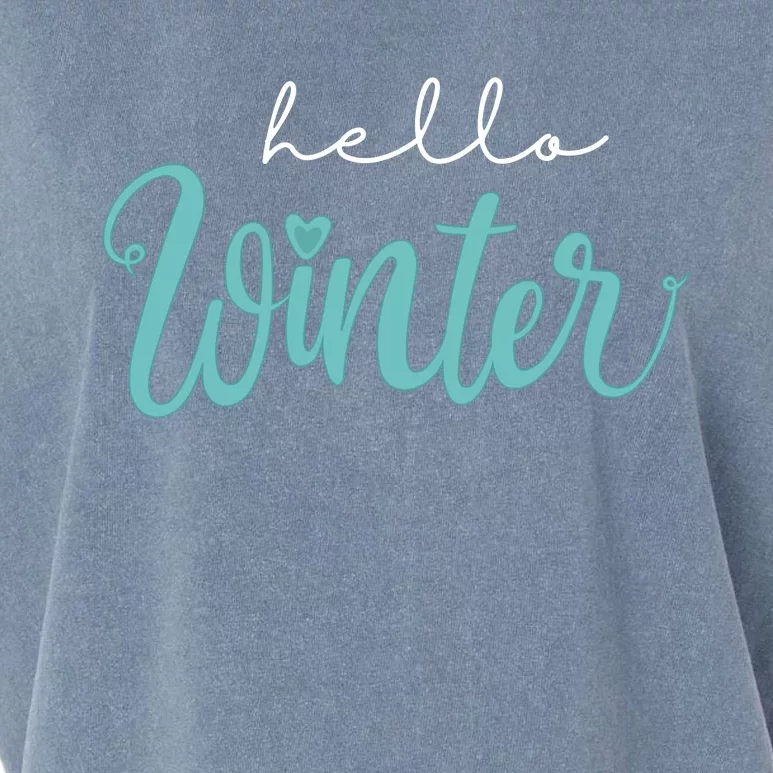 Hello Winter Cute Holiday Garment-Dyed Women's Muscle Tee