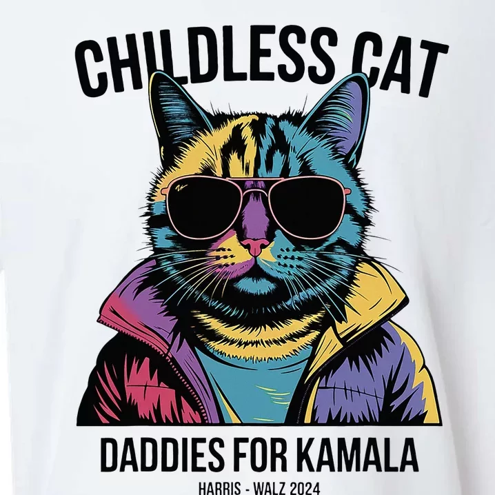 Harris Waltz Childless Cat Daddies For Kamala President 2024 Sueded Cloud Jersey T-Shirt