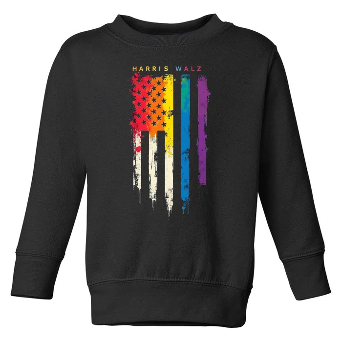 Harris Walz Colorful Streak Toddler Sweatshirt