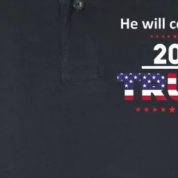 He Will Come Back | Trump 2024 Softstyle Adult Sport Polo