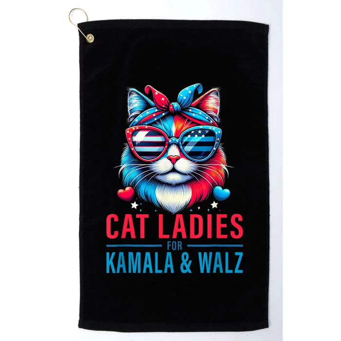 Harris Waltz Cat Lady Harris Waltz 2024 Kamala Harris Coach Platinum Collection Golf Towel