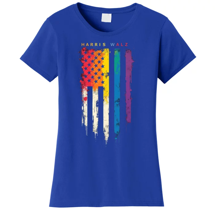 Harris Walz Colorful Streak Cute Gift Women's T-Shirt