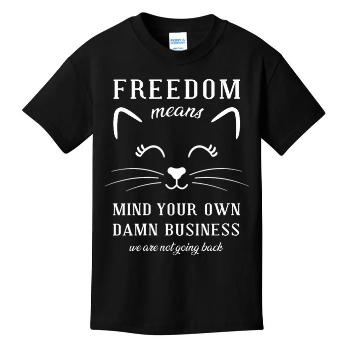 Harris Waltz Cat Lady Walz Mind Your Own Damn Business Kids T-Shirt