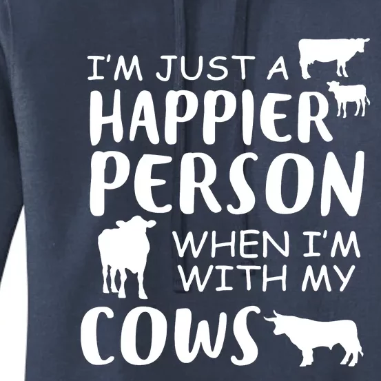 Happy With Cows Women's Pullover Hoodie