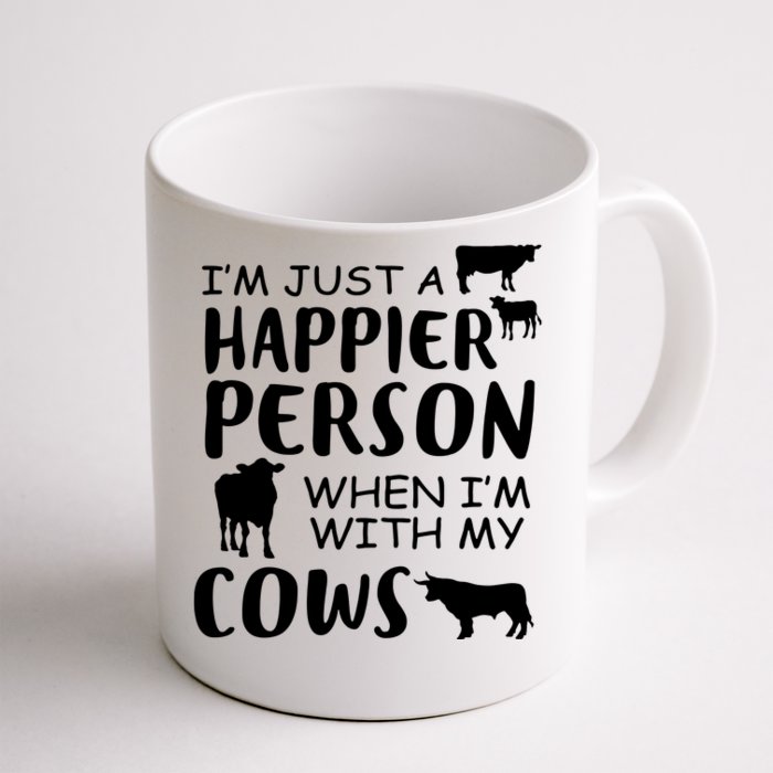 Happy With Cows Front & Back Coffee Mug