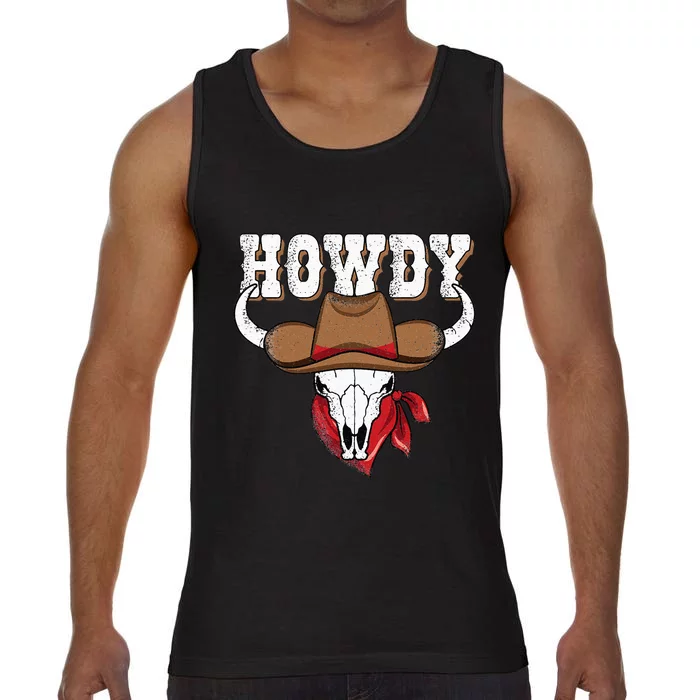 Howdy Western Country Cowgirl Cowboy Texas Rodeo Comfort Colors® Tank Top