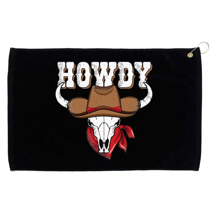 Howdy Western Country Cowgirl Cowboy Texas Rodeo Grommeted Golf Towel