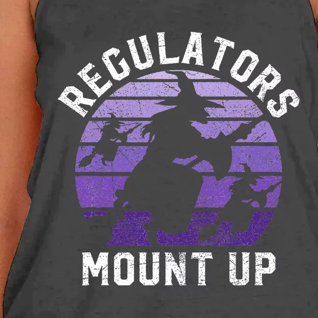 Halloween Witch Costume Regulators Mount Up Women's Knotted Racerback Tank