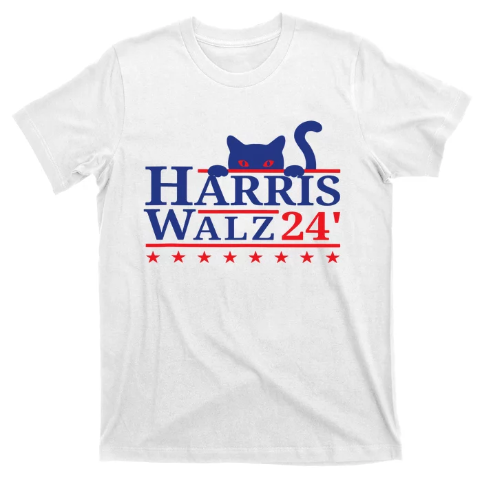 Harris Walz Cat T-Shirt