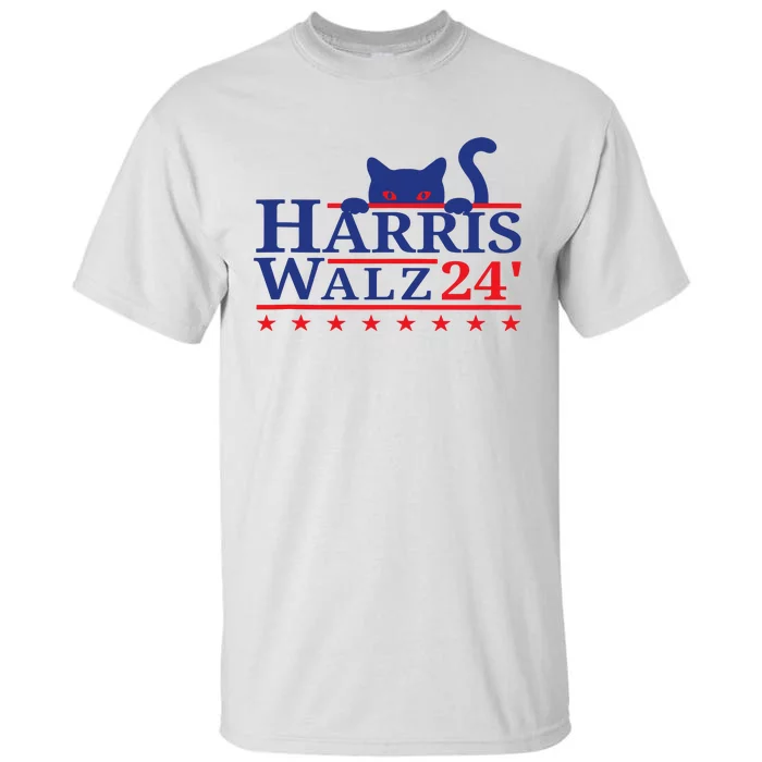 Harris Walz Cat Tall T-Shirt