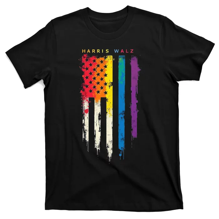 Harris Walz Colorful Streak Gift T-Shirt