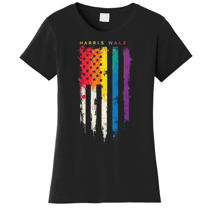 Harris Walz Colorful Streak Gift Women's T-Shirt