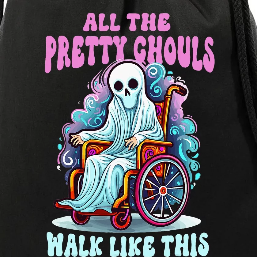 Halloween Wheelchair Costume Handicap Joke Ghouls Walk Like Drawstring Bag