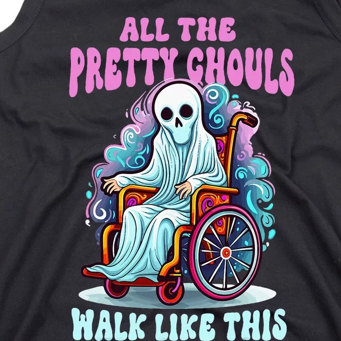 Halloween Wheelchair Costume Handicap Joke Ghouls Walk Like Tank Top