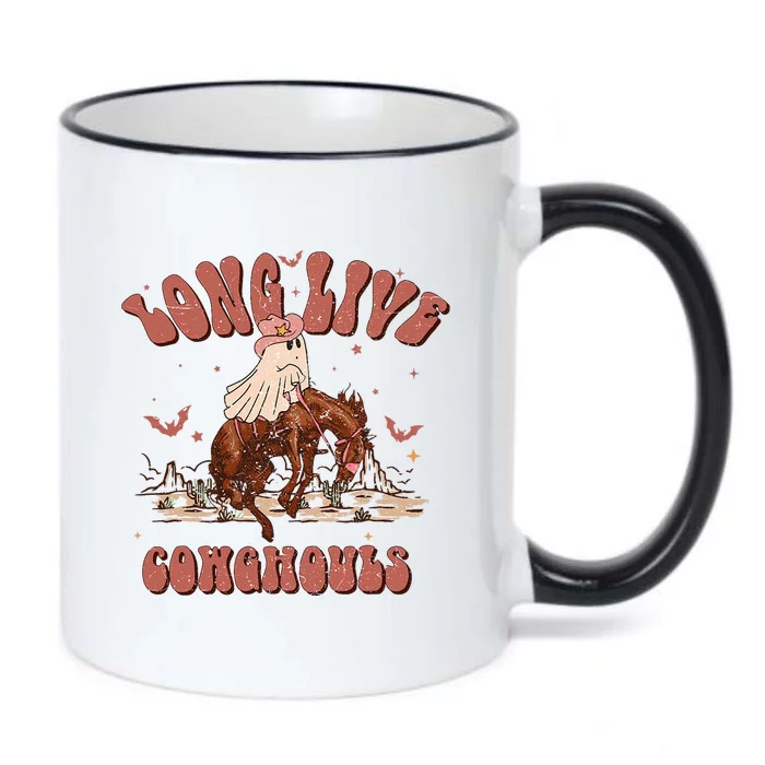 Halloween Western Cowgirl Cowghouls Long Live Country Retro Black Color Changing Mug