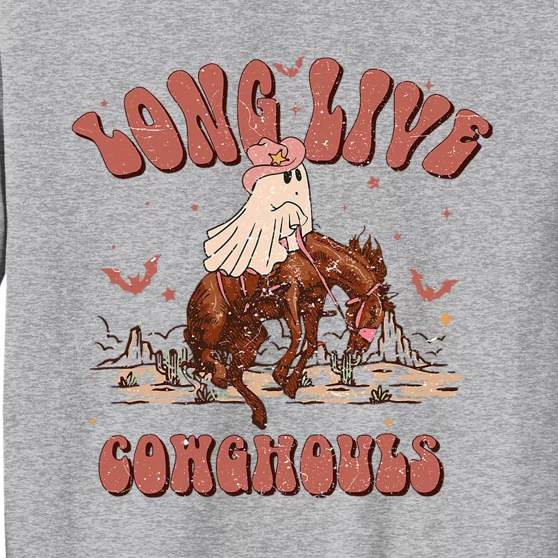 Halloween Western Cowgirl Cowghouls Long Live Country Retro Tall Sweatshirt