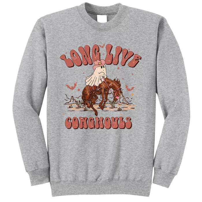 Halloween Western Cowgirl Cowghouls Long Live Country Retro Tall Sweatshirt