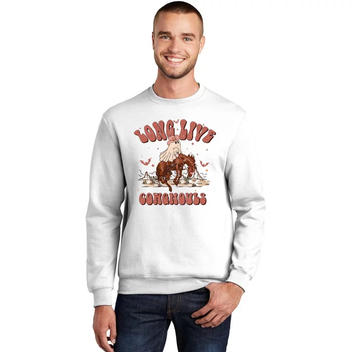 Halloween Western Cowgirl Cowghouls Long Live Country Retro Sweatshirt