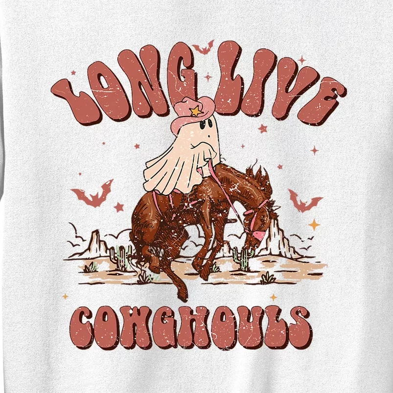 Halloween Western Cowgirl Cowghouls Long Live Country Retro Sweatshirt