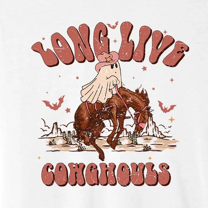 Halloween Western Cowgirl Cowghouls Long Live Country Retro ChromaSoft Performance T-Shirt