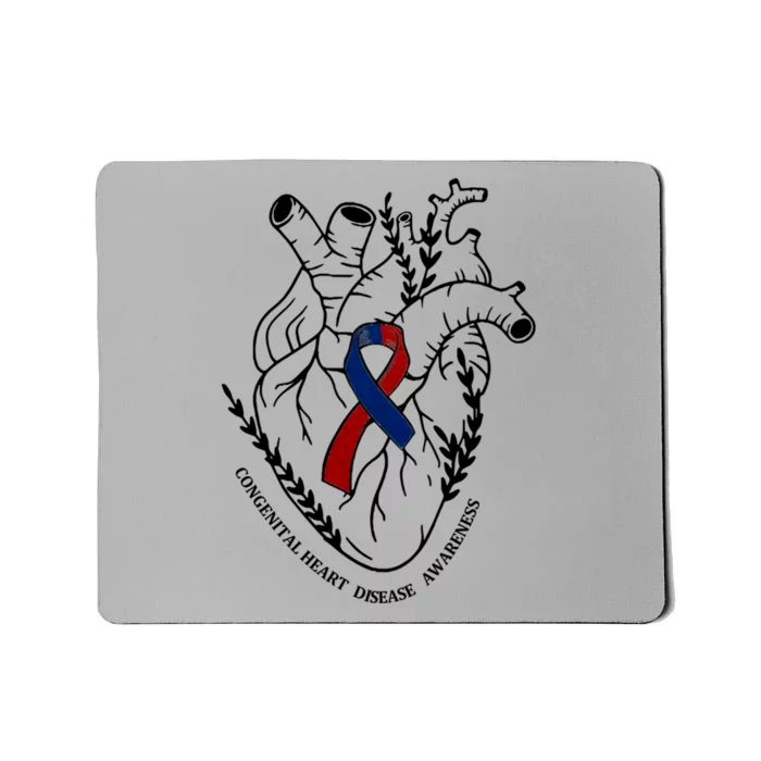 Heart Warrior Chd Awareness Congenital Heart Disease Ribbon Gift Mousepad