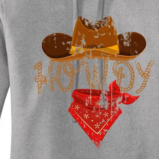 Howdy Western Cowboy Classic Fit Black PolyCotton Women's Pullover Hoodie