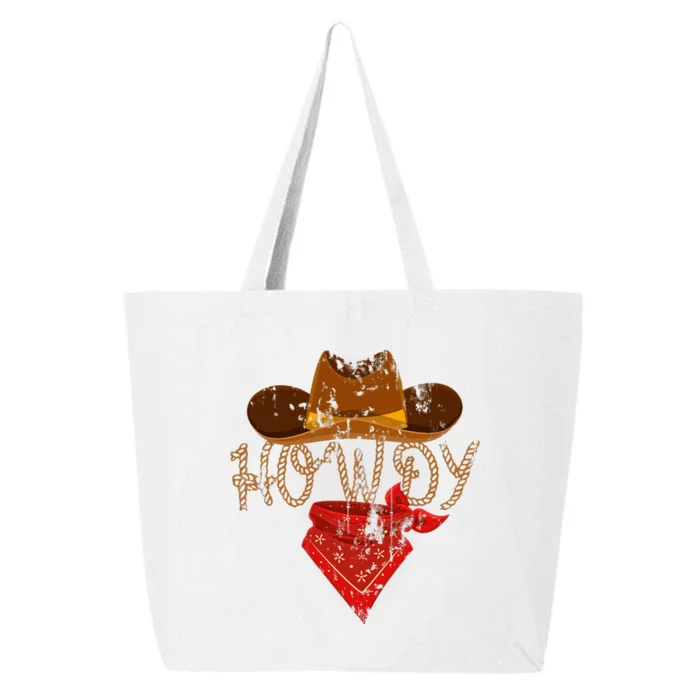 Howdy Western Cowboy Classic Fit Black PolyCotton 25L Jumbo Tote