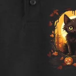 Halloween Witch Cat Pumpkin Cute Moon JackOLantern Costume Dry Zone Grid Performance Polo