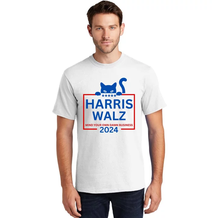 Harris Walz Cat Tall T-Shirt