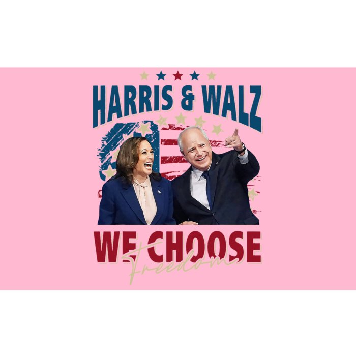 Harris & Waltz Campaign We Choose Freedom Harris Walz 2024 Bumper Sticker