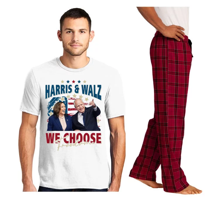 Harris & Waltz Campaign We Choose Freedom Harris Walz 2024 Pajama Set