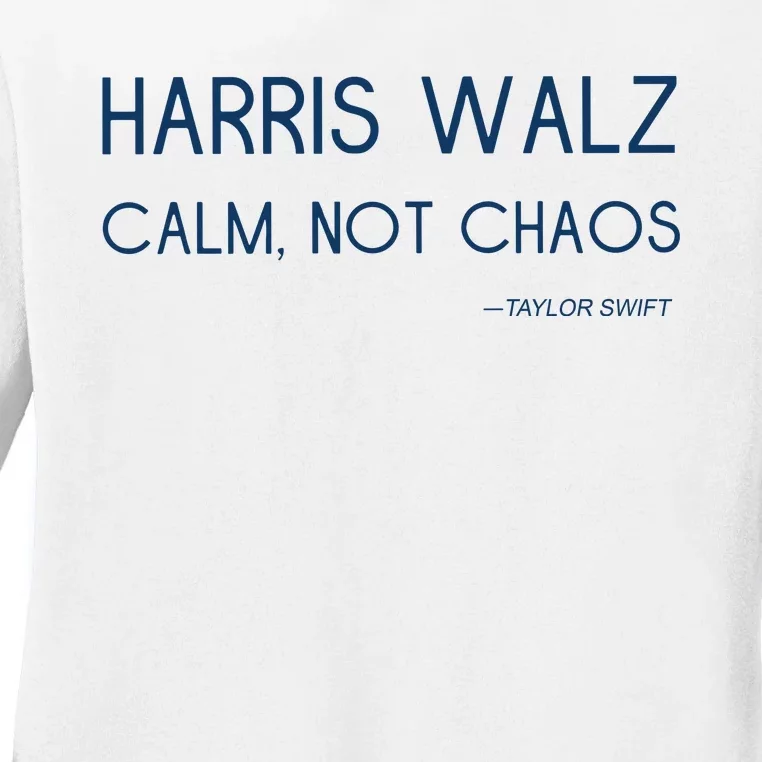 Harris Walz Calm Not Chaos Ladies Long Sleeve Shirt