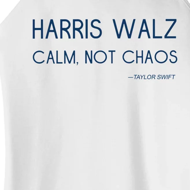 Harris Walz Calm Not Chaos Women’s Perfect Tri Rocker Tank