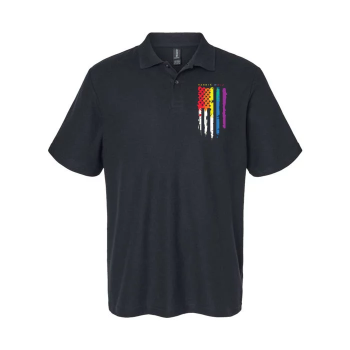 Harris Walz Colorful Streak Softstyle Adult Sport Polo