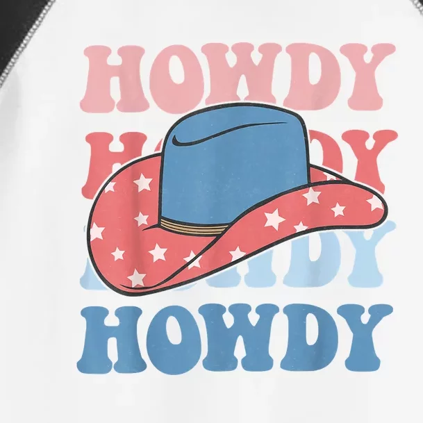 Howdy Western Country USA Flag 4th Of July Independence Day Toddler Fine Jersey T-Shirt