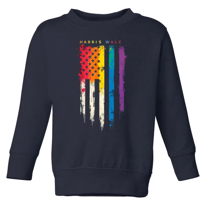 Harris Walz Colorful Streak Toddler Sweatshirt