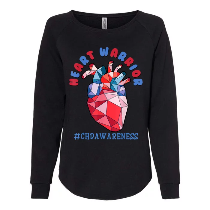 Heart Warrior CHD Congenital Heart Defect Awareness Womens California Wash Sweatshirt