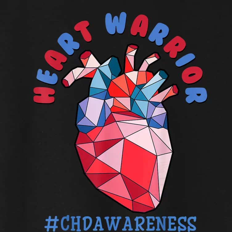 Heart Warrior CHD Congenital Heart Defect Awareness Women's Crop Top Tee