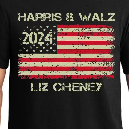 Harris Walz Cheney 2024 Thank You Liz Democracy Pajama Set