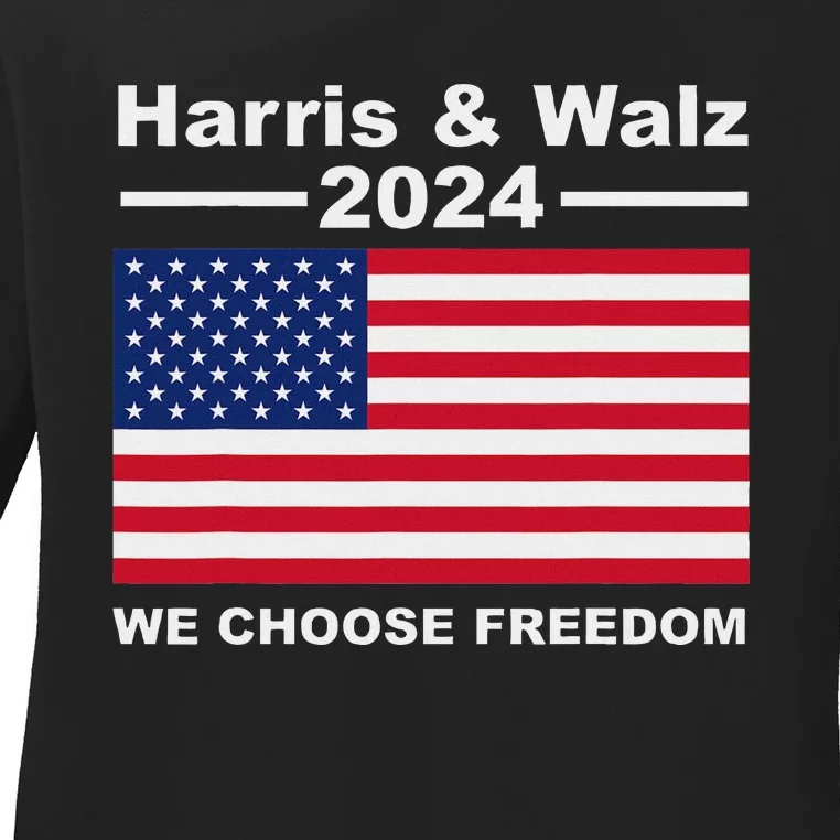 Harris & Waltz Campaign We Choose Freedom Ladies Long Sleeve Shirt