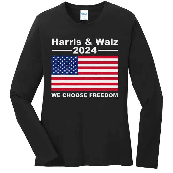 Harris & Waltz Campaign We Choose Freedom Ladies Long Sleeve Shirt