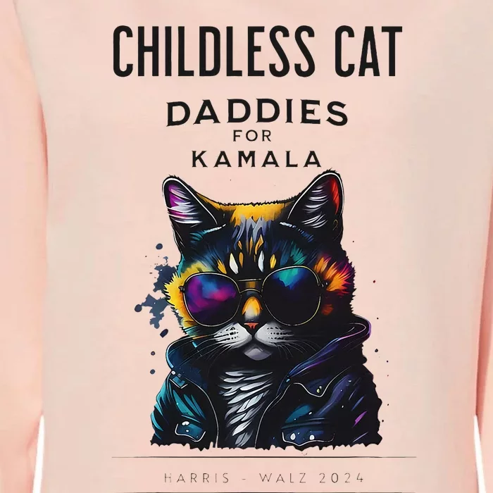 Harris Waltz Childless Cat Daddies Womens California Wash Sweatshirt