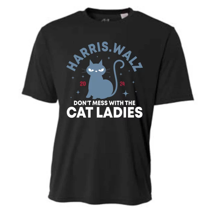 Harris Waltz DonT Mess With The Cat Ladies Kamala Tim Walz Cooling Performance Crew T-Shirt