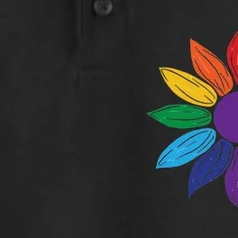 Harris Walz Diversity Rainbow Daisy Sunflower Vote Blue Dry Zone Grid Performance Polo