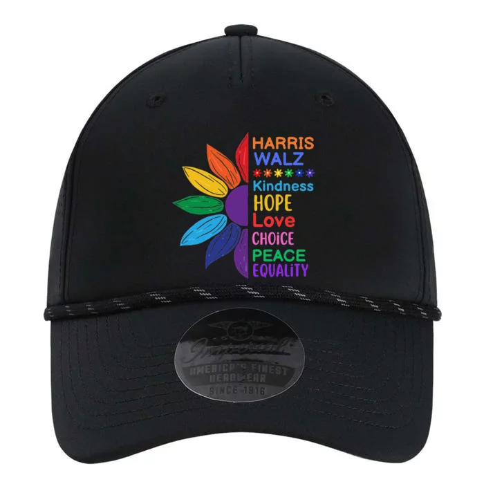 Harris Walz Diversity Rainbow Daisy Sunflower Vote Blue Performance The Dyno Cap